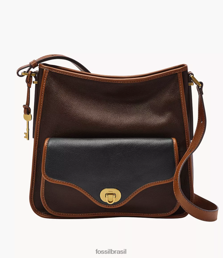 Fossil bolsa mulheres vagabundo da herança marrom escuro 66RZLJ423