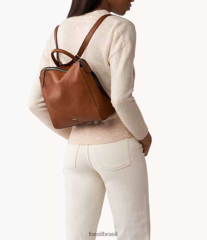 Fossil bolsa mulheres mochila parker conversível pequena marrom 66RZLJ490