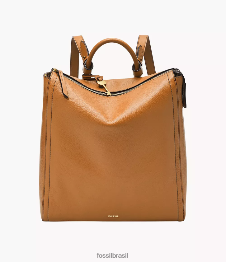 Fossil bolsa mulheres mochila parker grande camelo 66RZLJ411