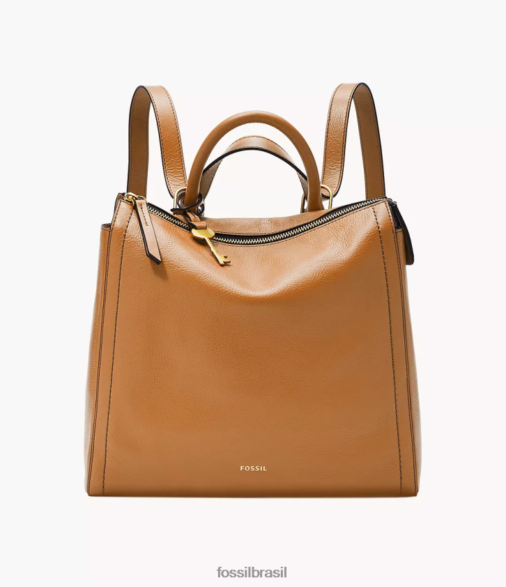 Fossil bolsa mulheres mochila parker pequena camelo 66RZLJ426