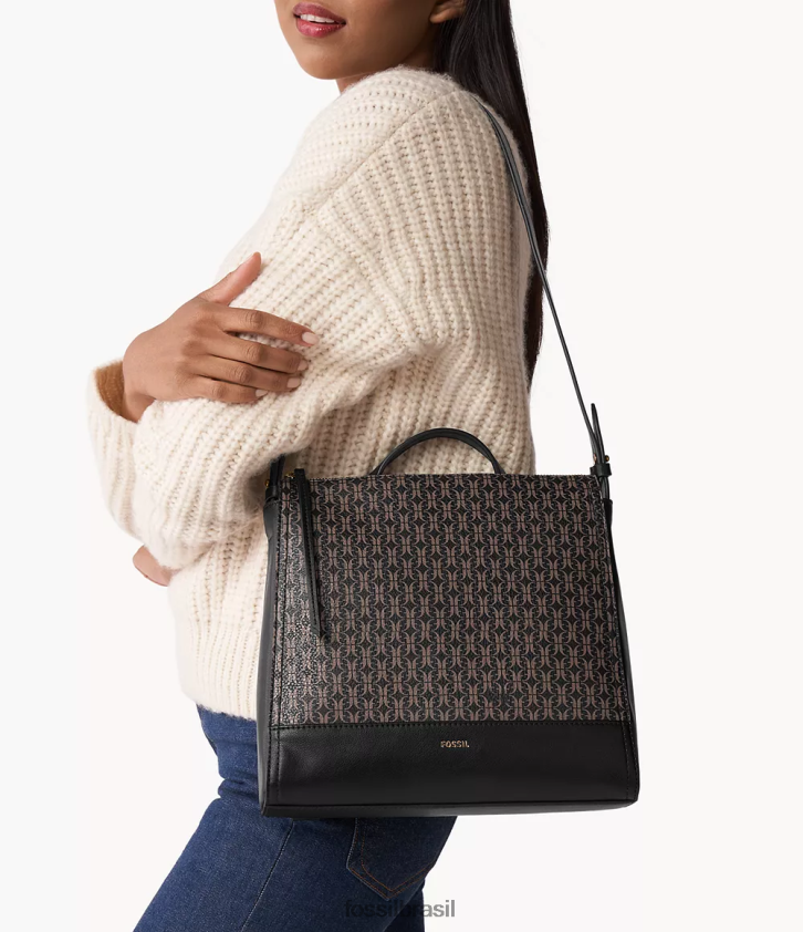 Fossil bolsa mulheres mochila pequena conversível elina preto 66RZLJ689