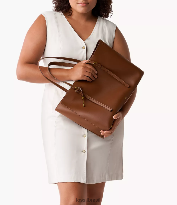 Fossil bolsa mulheres bolsa de couro de cacto kier marrom 66RZLJ373