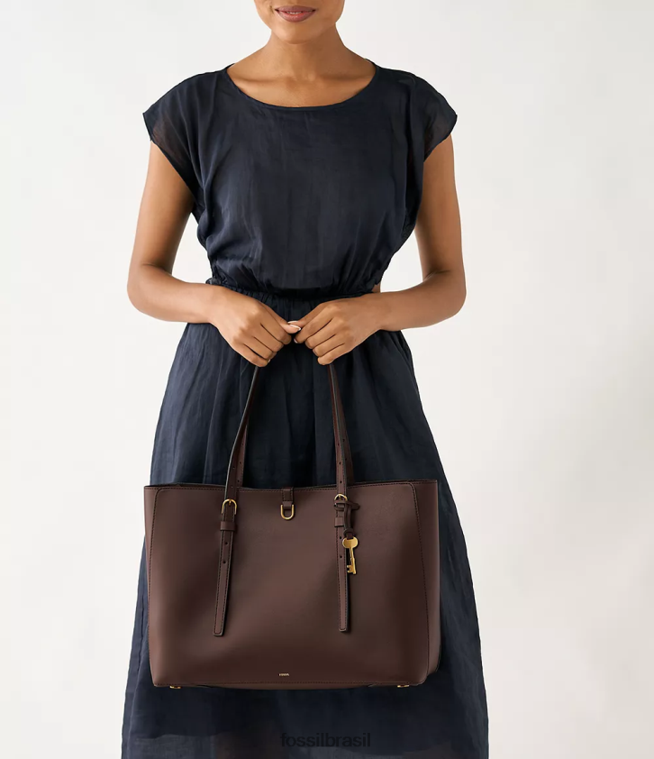 Fossil bolsa mulheres bolsa de couro de cacto kier marrom 66RZLJ647