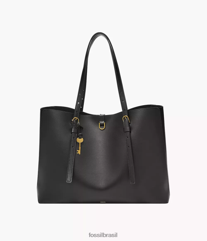Fossil bolsa mulheres bolsa de couro de cacto kier preto 66RZLJ371