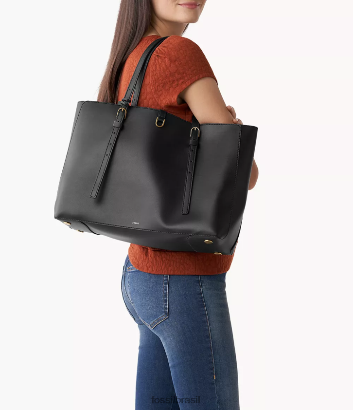 Fossil bolsa mulheres bolsa de couro de cacto kier preto 66RZLJ371