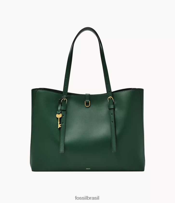 Fossil bolsa mulheres bolsa de couro de cacto kier verde pinho 66RZLJ545