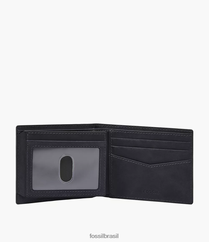 Fossil carteira homens Everett bifold com flip id marinha 66RZLJ1672