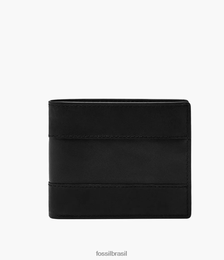 Fossil carteira homens Everett bifold com flip id preto 66RZLJ1670