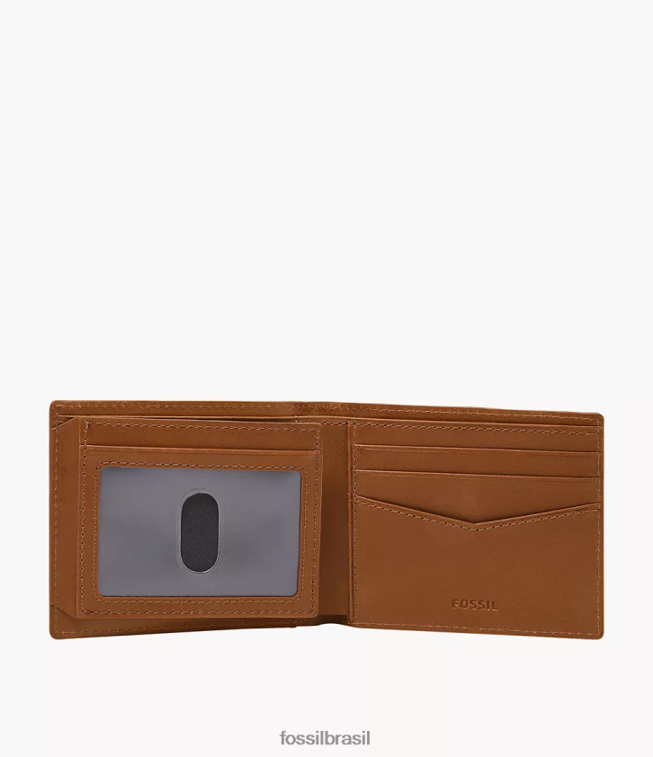 Fossil carteira homens Everett bifold com flip id selim 66RZLJ1700