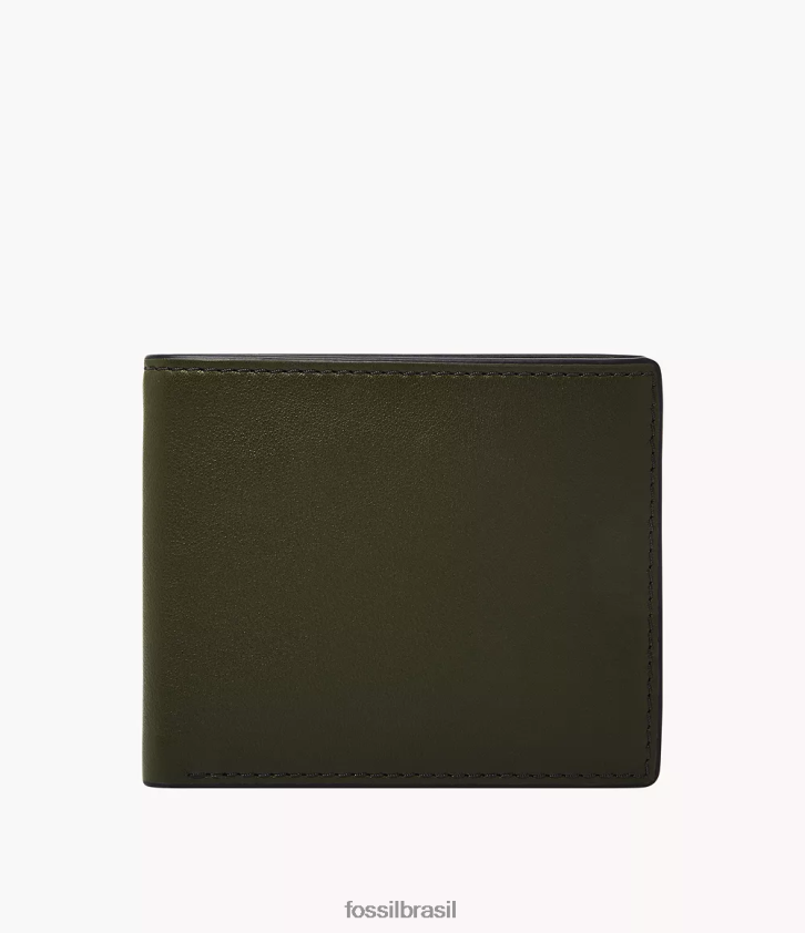 Fossil carteira homens Steven Duplo Oliva 66RZLJ1677