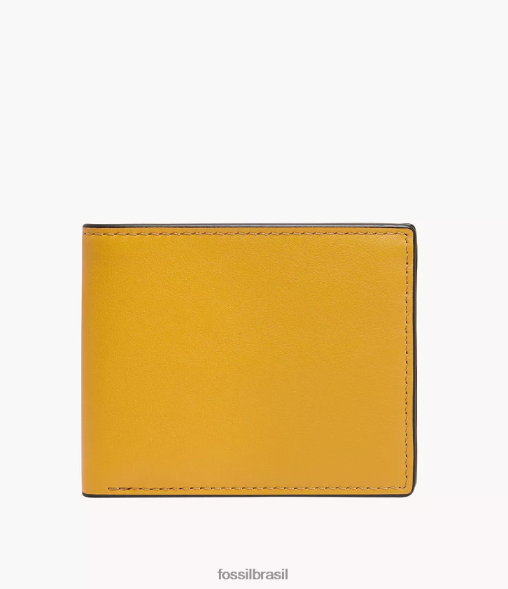Fossil carteira homens Steven Duplo amarelo 66RZLJ1682
