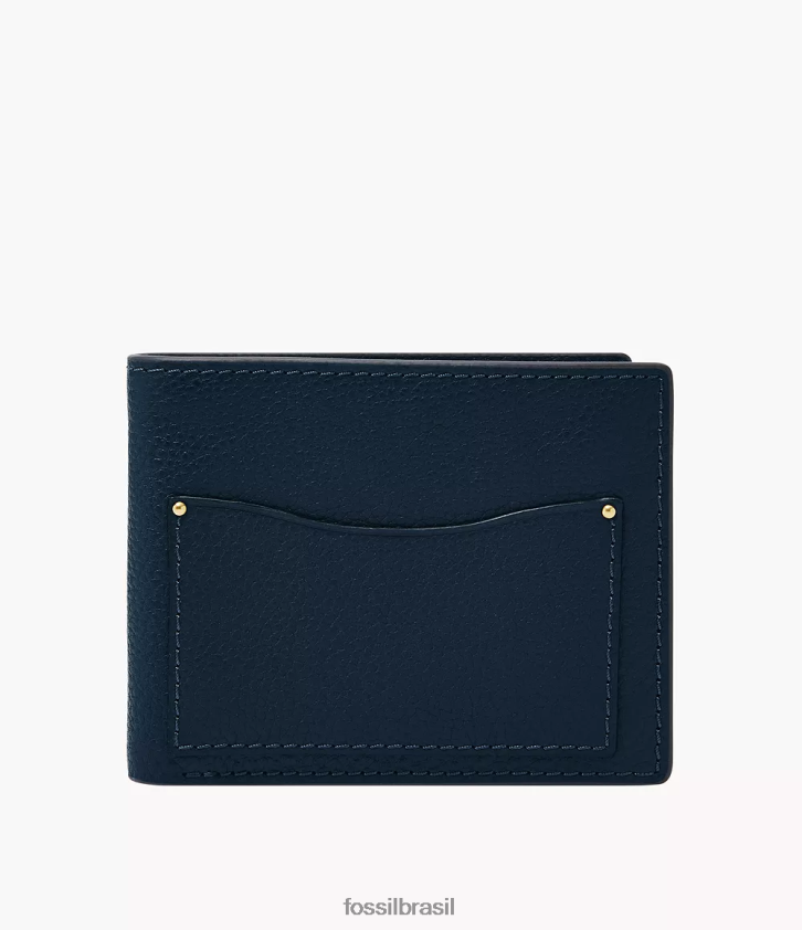 Fossil carteira homens anderson duplo marinha 66RZLJ1681