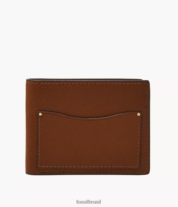 Fossil carteira homens anderson duplo marrom 66RZLJ1699