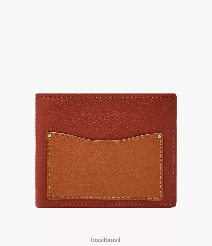 Fossil carteira homens bolso de moeda anderson duplo multi 66RZLJ1709