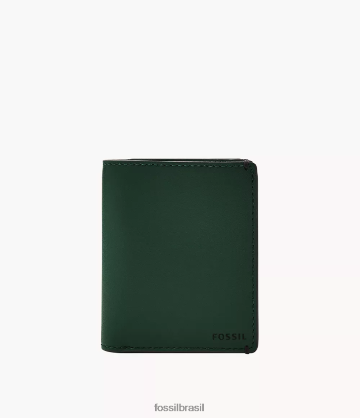 Fossil carteira homens bolso de moedas joshua duplo verde 66RZLJ1836