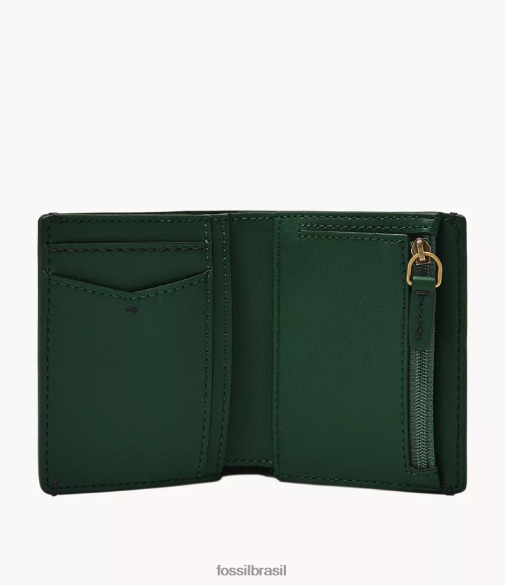 Fossil carteira homens bolso de moedas joshua duplo verde 66RZLJ1836