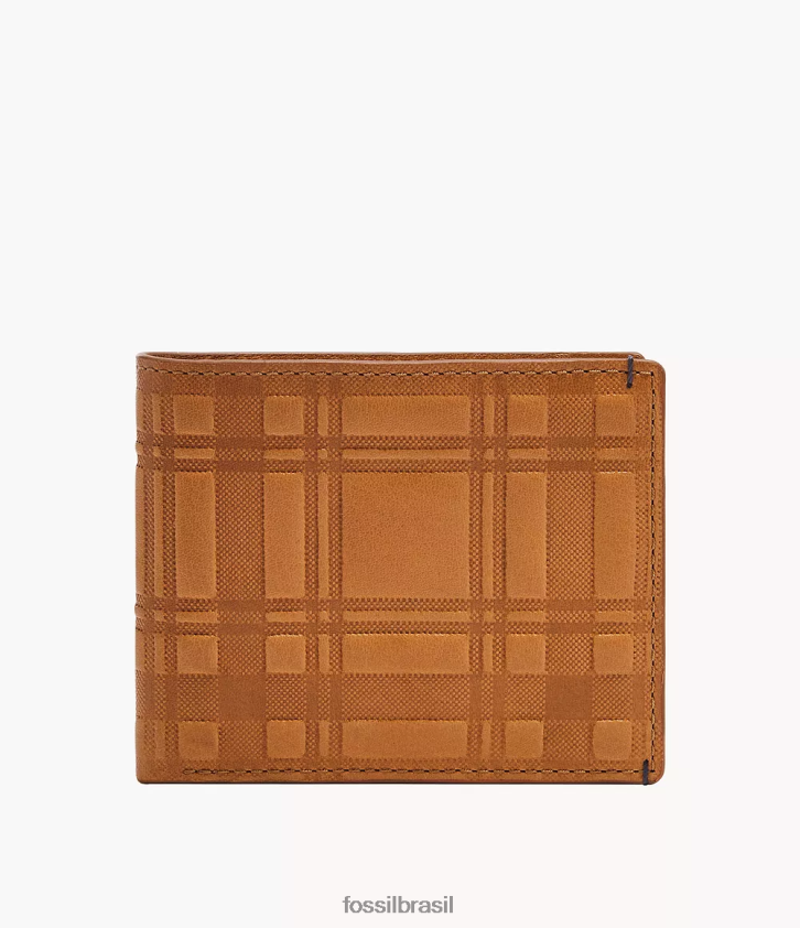 Fossil carteira homens bronson duplo camelo 66RZLJ1793