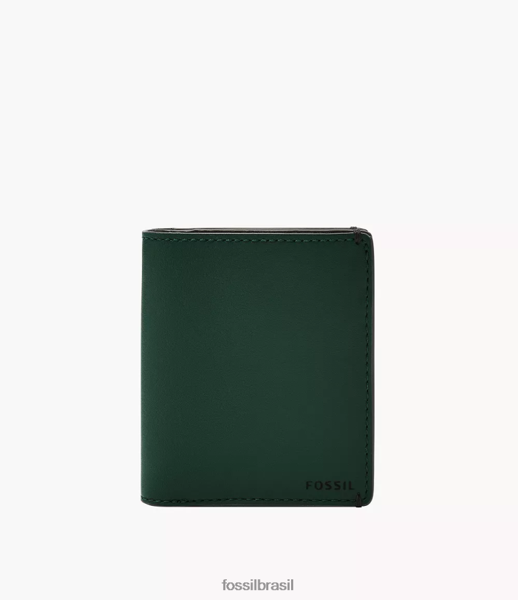 Fossil carteira homens joshua bolso frontal duplo verde 66RZLJ1827