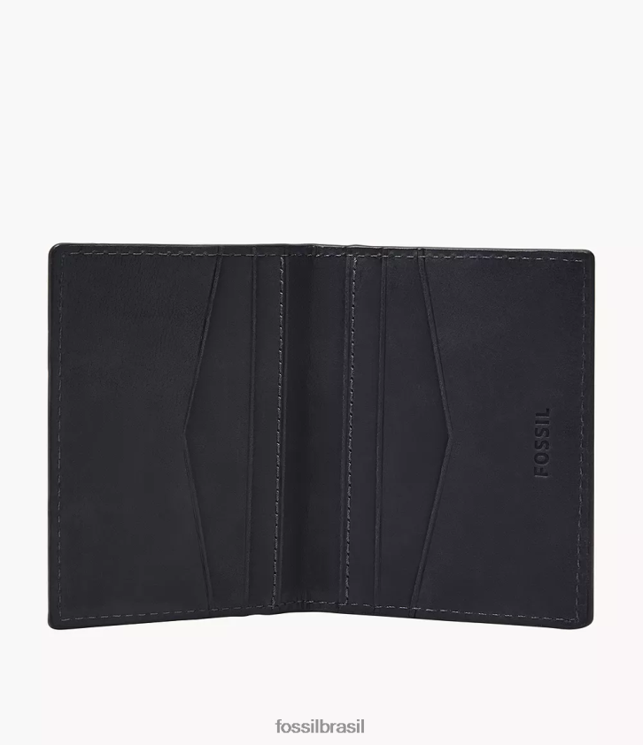 Fossil carteira homens estojo de cartão everett duplo marinha 66RZLJ1690