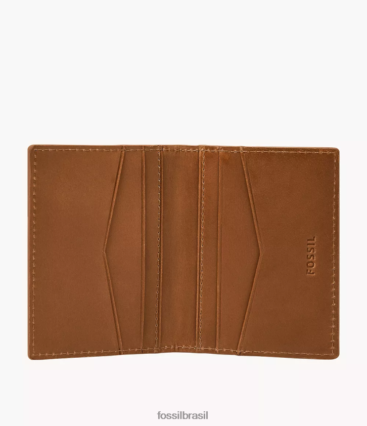 Fossil carteira homens estojo de cartão everett duplo selim 66RZLJ1685