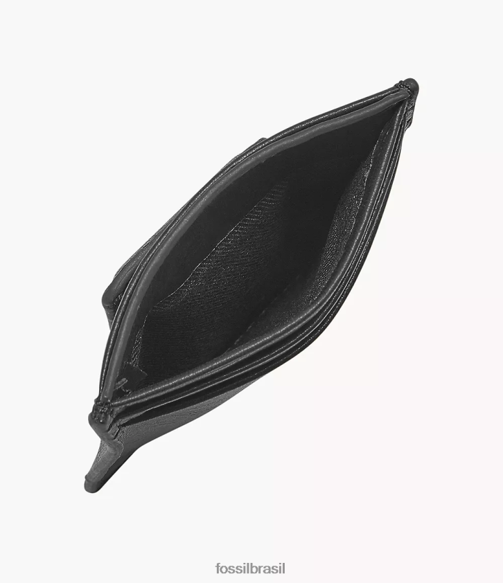 Fossil carteira homens estojo de cartão magnético neel preto 66RZLJ1780