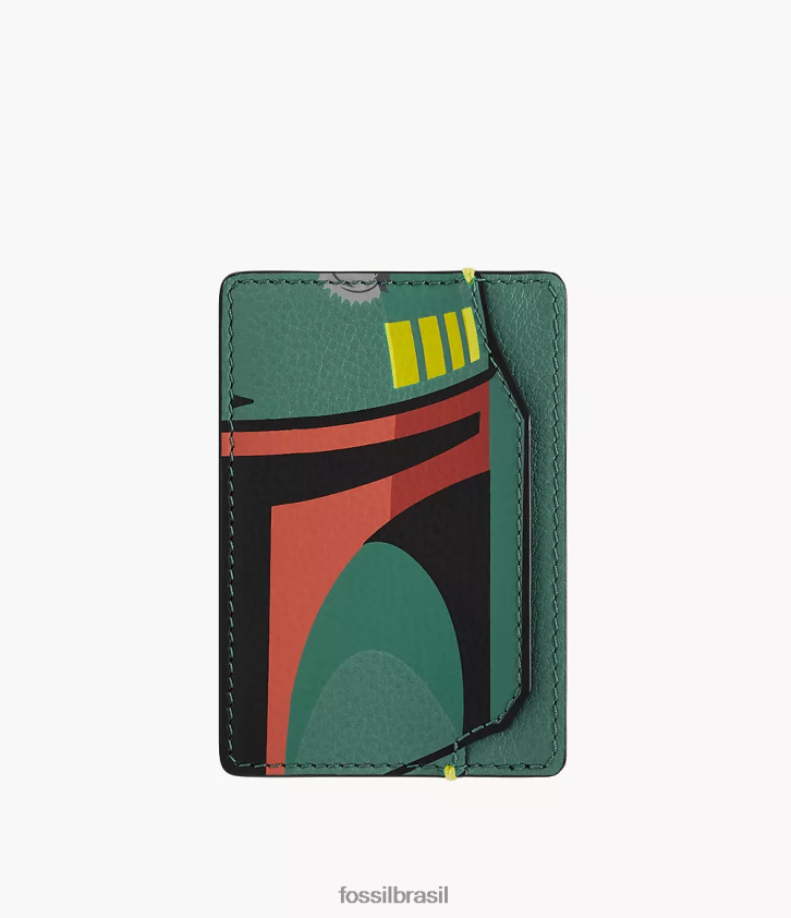 Fossil carteira homens estojo de cartão star wars boba fett verde 66RZLJ1712