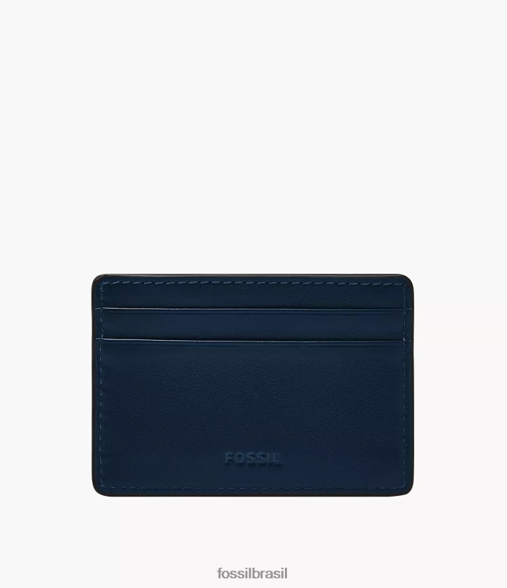 Fossil carteira homens estojo de cartão steven marinha 66RZLJ1714