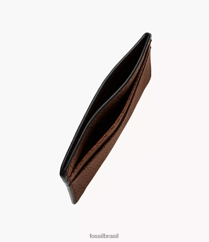 Fossil carteira homens estojo de cartão steven marrom 66RZLJ1716