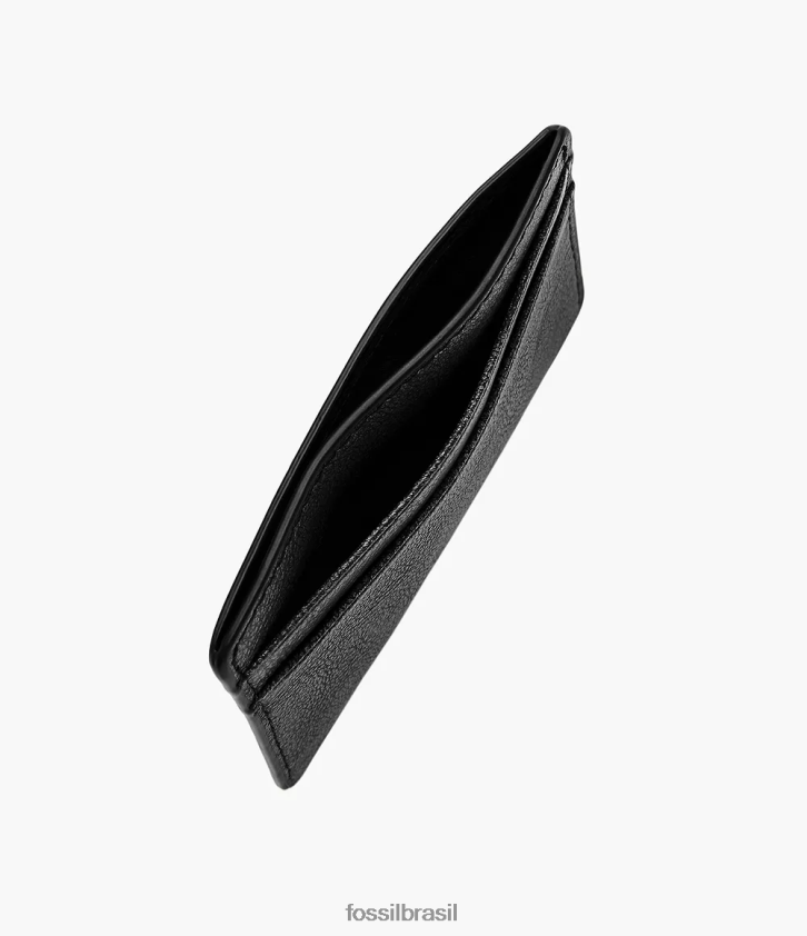 Fossil carteira homens estojo de cartão steven preto 66RZLJ1722