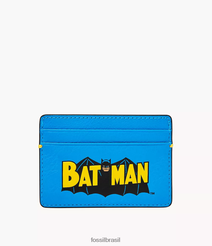 Fossil carteira homens estojo para cartão legado do batman edição limitada azul 66RZLJ1805