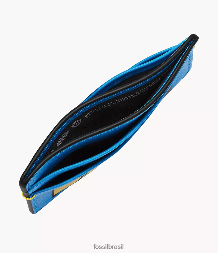 Fossil carteira homens estojo para cartão legado do batman edição limitada azul 66RZLJ1805