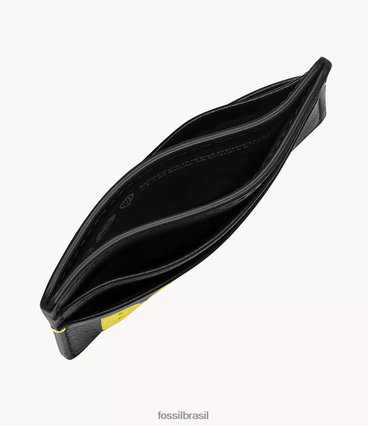 Fossil carteira homens estojo para cartão legado do batman edição limitada preto 66RZLJ1772