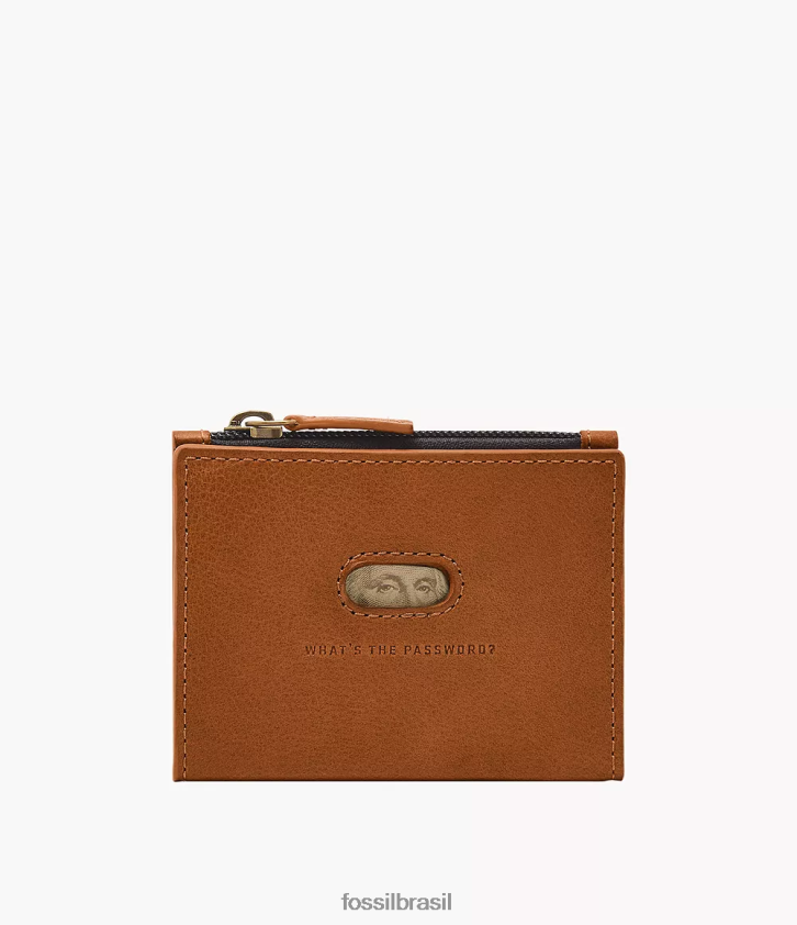 Fossil carteira homens estojo para cartão zip andrew selim 66RZLJ1748