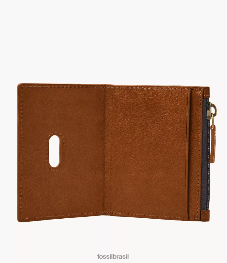 Fossil carteira homens estojo para cartão zip andrew selim 66RZLJ1748