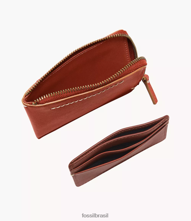 Fossil carteira homens estojo para cartão zip westover l triste 66RZLJ1753