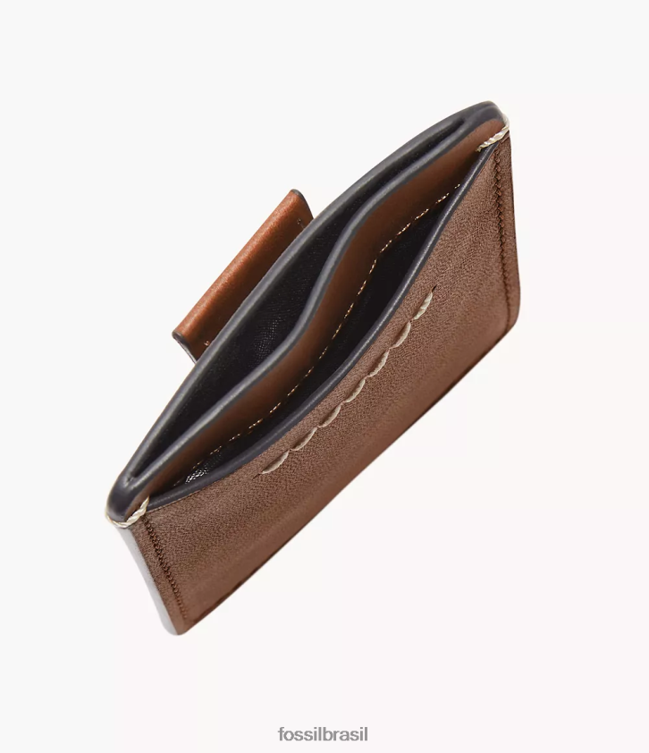 Fossil carteira homens porta cartão Westover marrom 66RZLJ1739