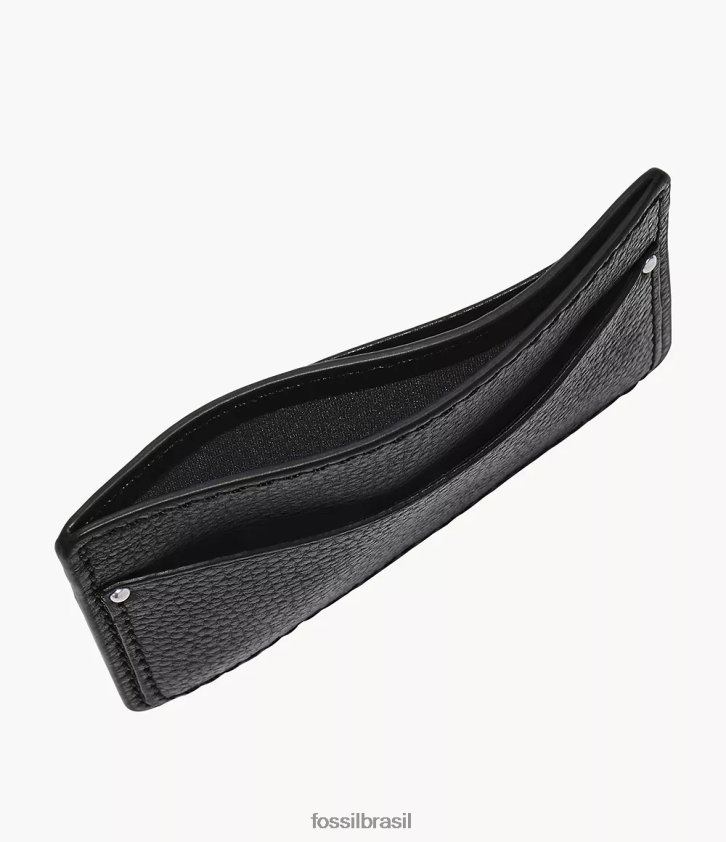 Fossil carteira homens porta cartão anderson preto 66RZLJ1717