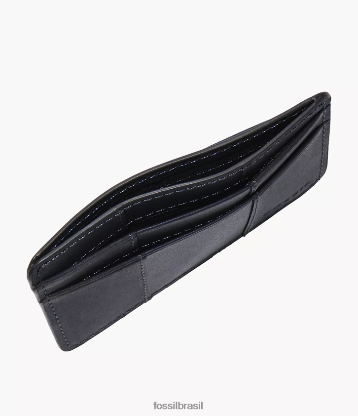 Fossil carteira homens porta cartão everett marinha 66RZLJ1719