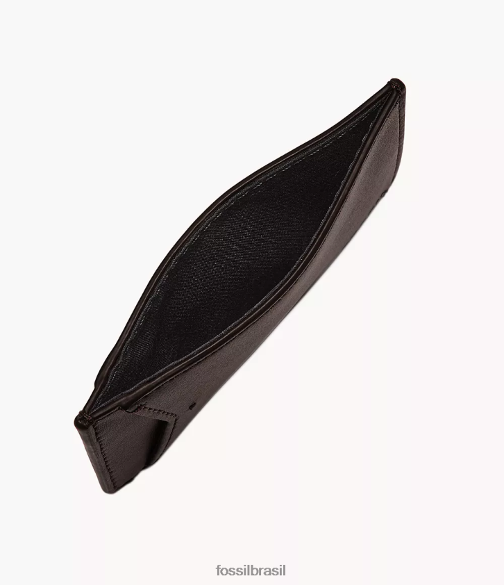 Fossil carteira homens porta cartão josué marrom escuro 66RZLJ1831
