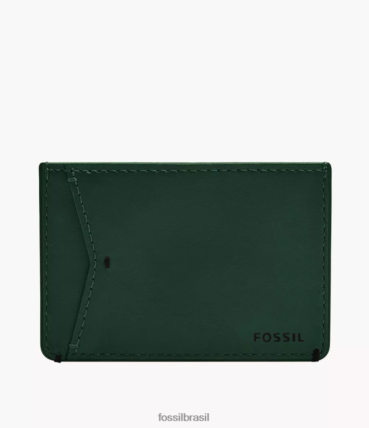 Fossil carteira homens porta cartão josué verde 66RZLJ1824