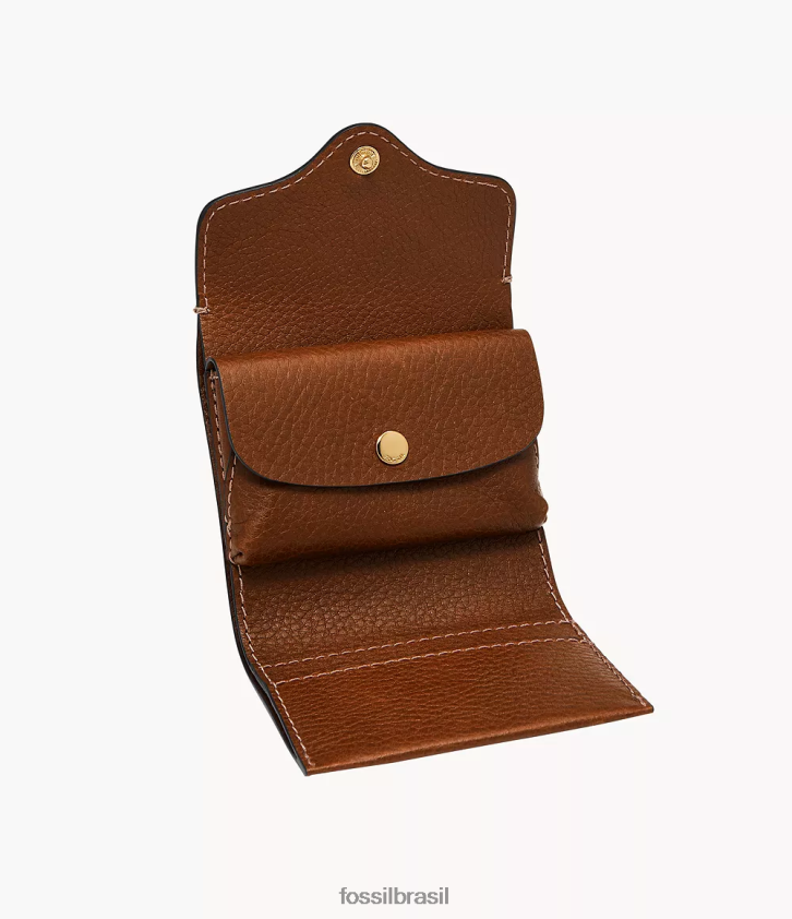 Fossil carteira mulheres herança com três dobras marrom 66RZLJ767