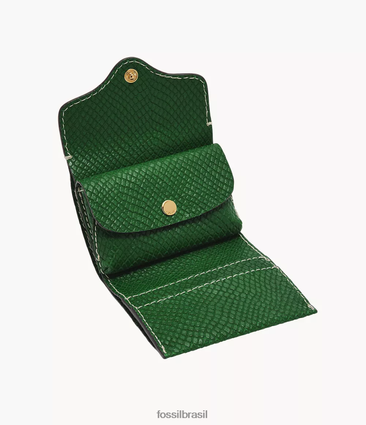 Fossil carteira mulheres herança com três dobras verde 66RZLJ773