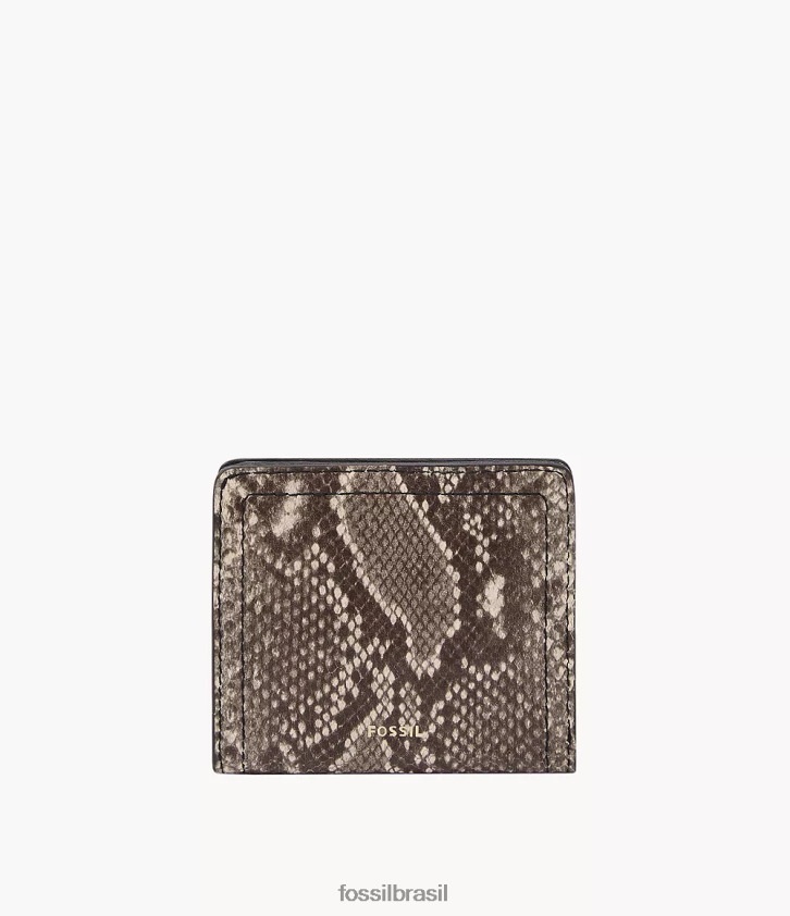 Fossil carteira mulheres logan pequeno duplo estampa de cobra 66RZLJ750