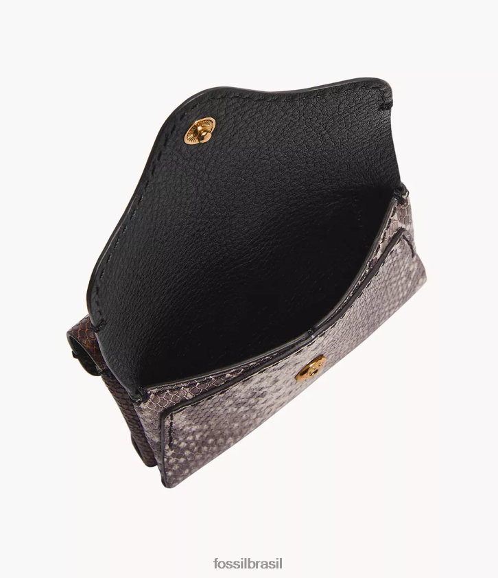 Fossil carteira mulheres caso de cartão de herança estampa de cobra 66RZLJ770