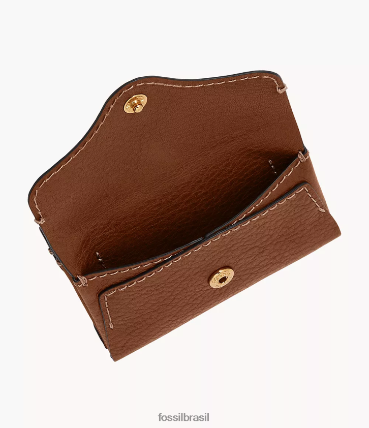Fossil carteira mulheres caso de cartão de herança marrom 66RZLJ766
