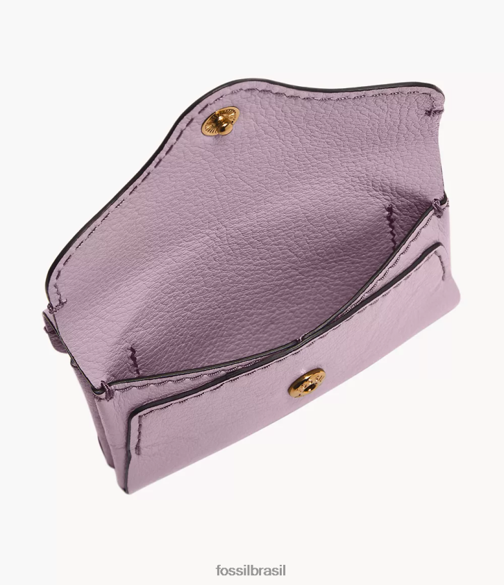 Fossil carteira mulheres caso de cartão de herança roxo 66RZLJ774
