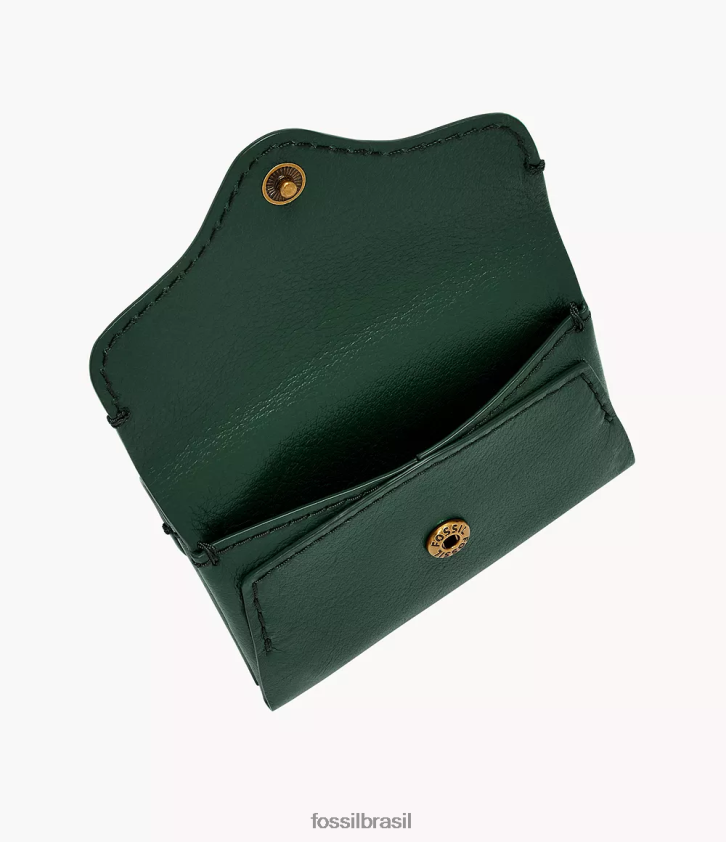 Fossil carteira mulheres caso de cartão de herança verde 66RZLJ879