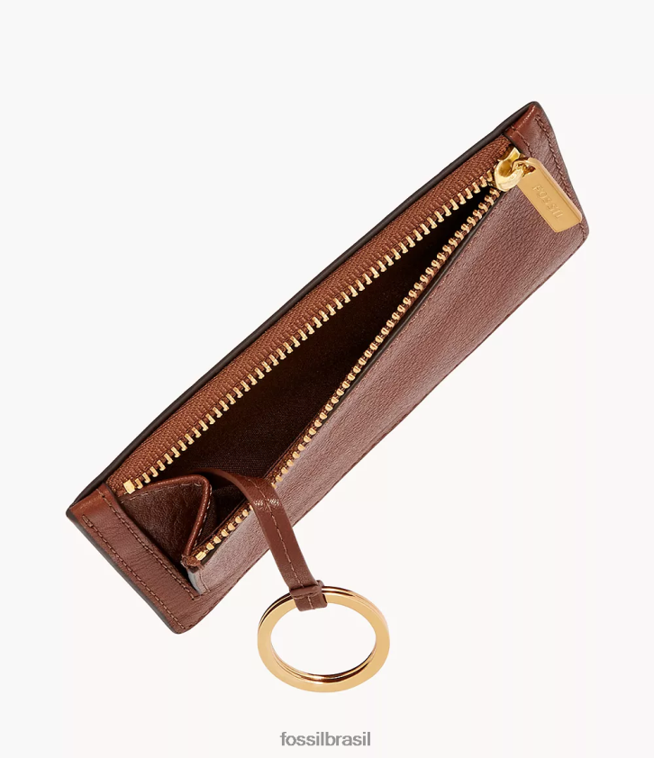 Fossil carteira mulheres caso de cartão logan marrom 66RZLJ747