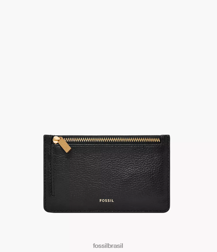 Fossil carteira mulheres caso de cartão logan preto 66RZLJ746
