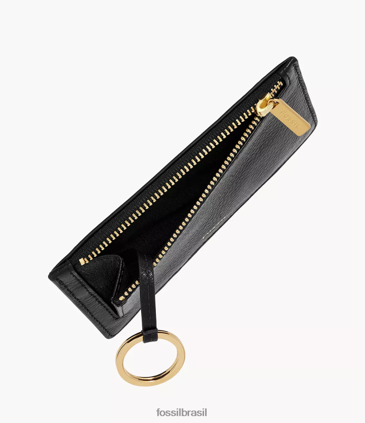 Fossil carteira mulheres caso de cartão logan preto 66RZLJ746